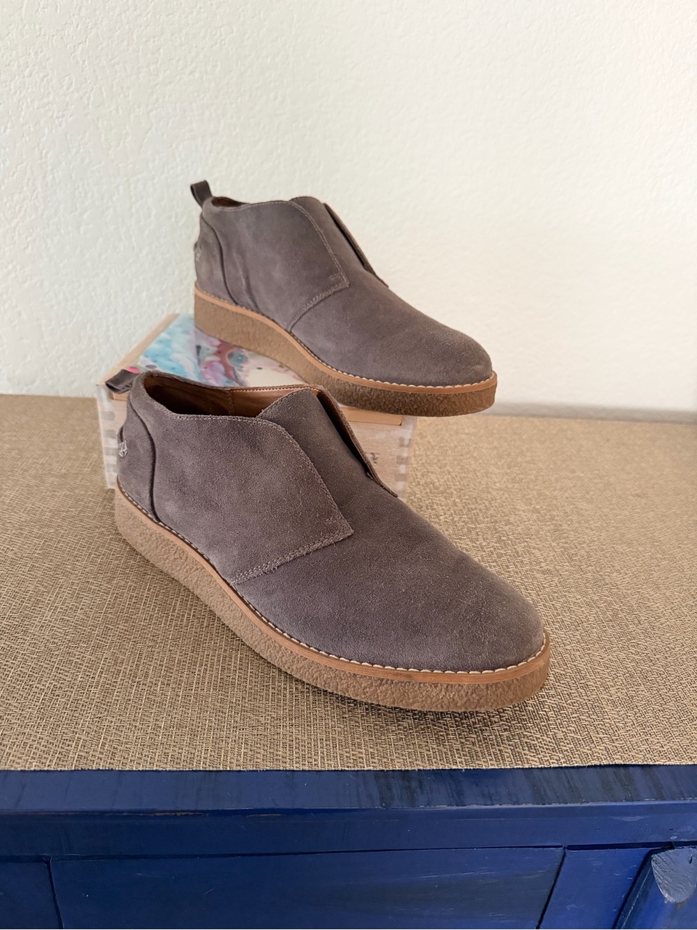 Franco Sarto Gray Cliff Chuka Suede Shoes